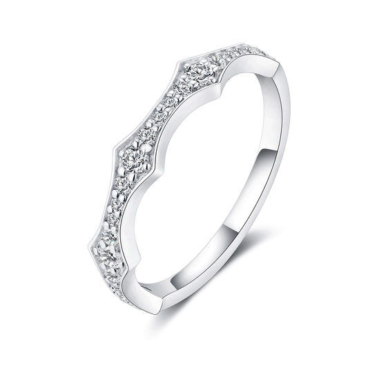 Moissanite Stackable Wedding Band for Women