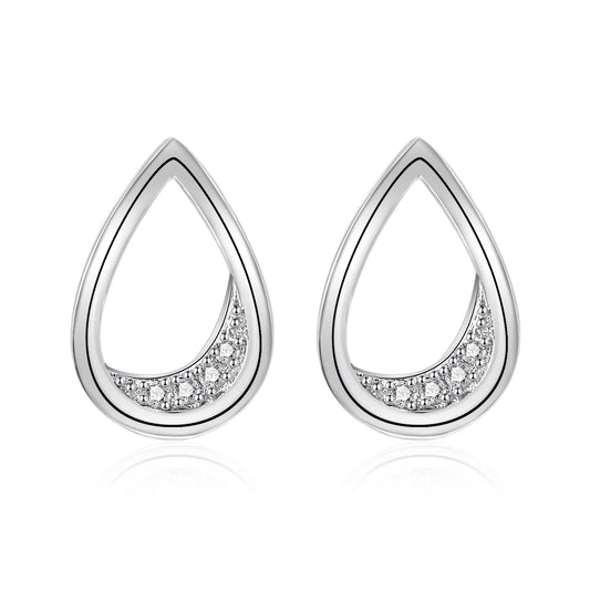 Moissanite Teardrop Stud Earrings for Women