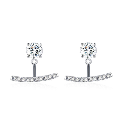 Moissanite Ear Jacket Earrings for Women