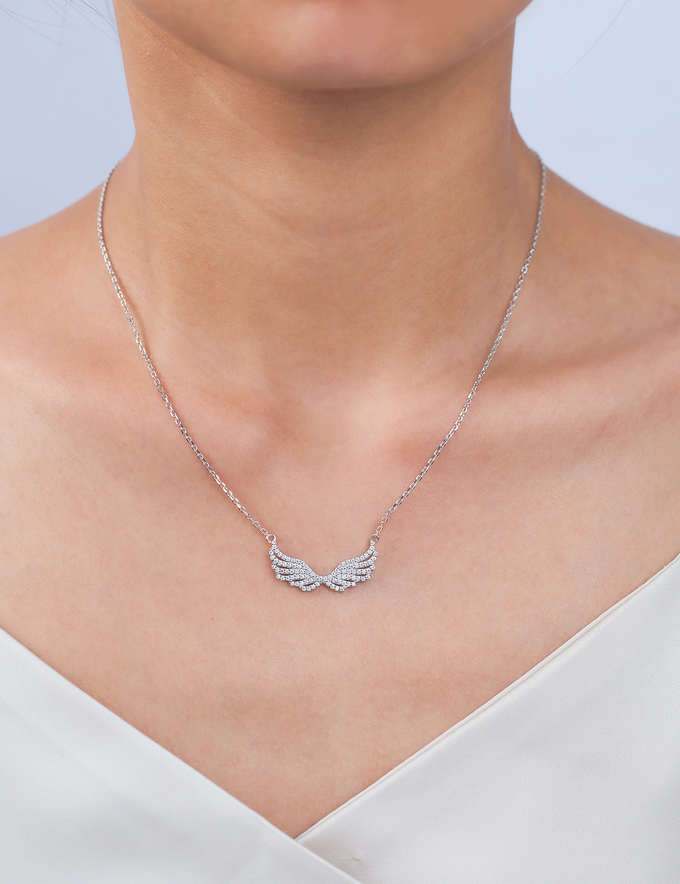 Angel Wings Moissanite Necklace