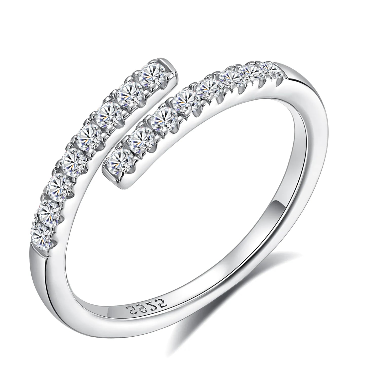 Adjustable Moissanite Wedding Band for Women 0.3CT